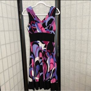 Rabbit Rabbit Rabbit Designs Size 6 Geometric Pattern Sleeveless Dress